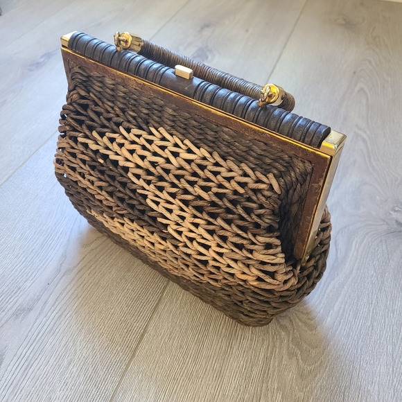 Vintage Roberta Di Camerino woven rattan bag - Picture 2 of 8